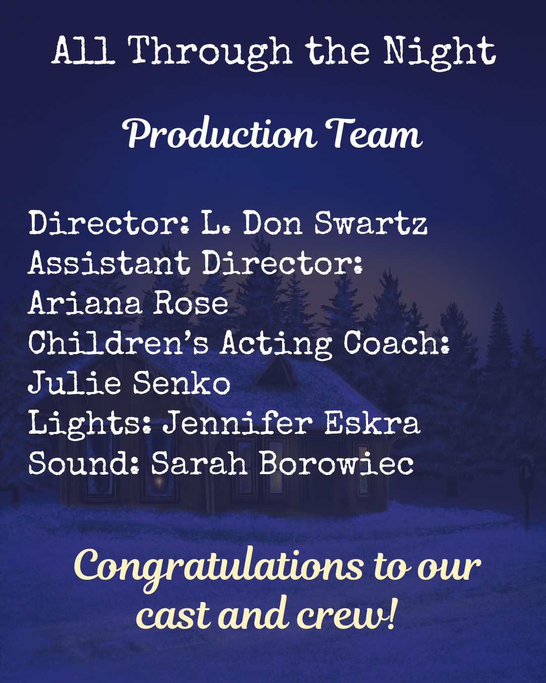 Production cast list